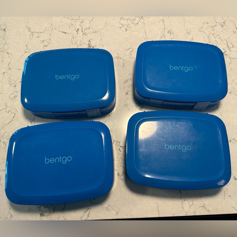 Bentgo Fresh Lunch Box Container Blue Used Set of 4